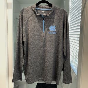 North Carolina Tar Heels Heather Gray Quarterzip